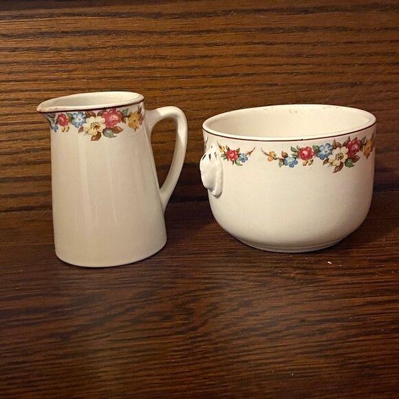 Vintage Grindley England Hercules Vitrified York -Sugar/Creamer - Picture 1 of 11
